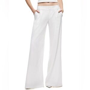 Alice + Olivia White White Wide Leg Trouser Palazzo Pants Size 4